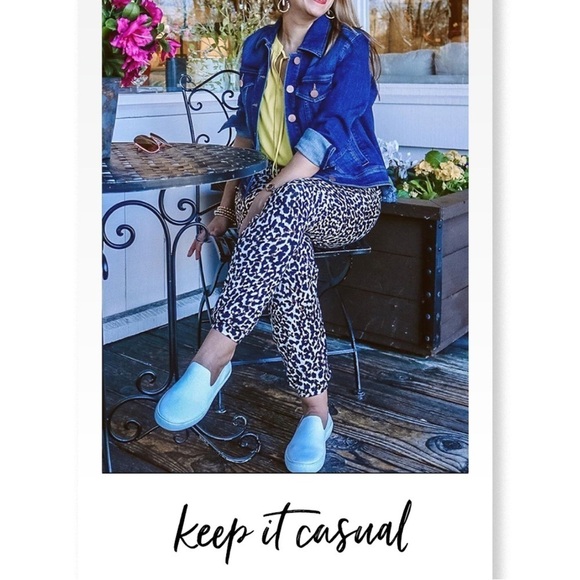 CABI # 5680 animal print Pivot Spotted Jogger modal cotton blend pants‎ Sz S - Picture 2 of 11